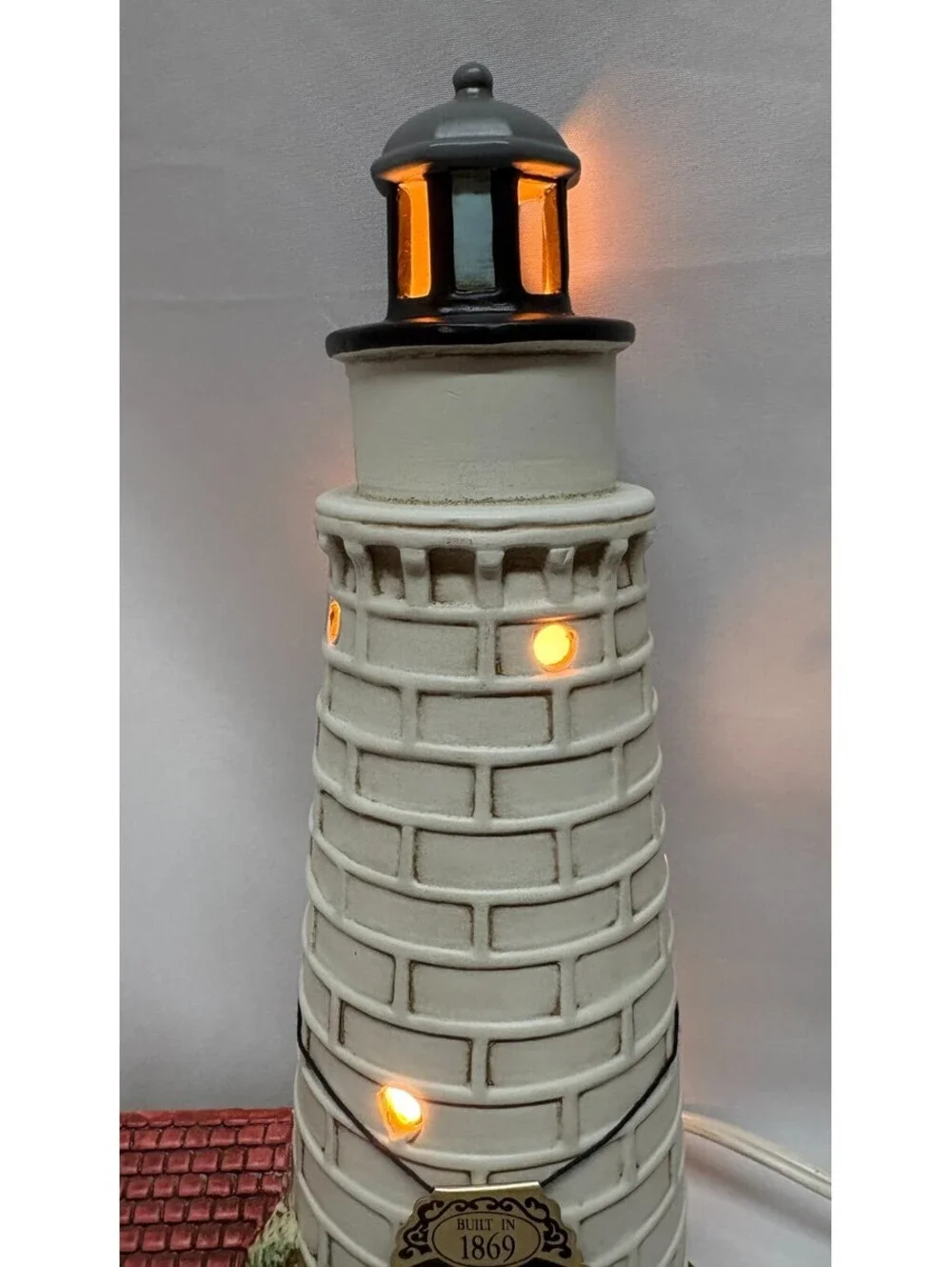 Vintage 1993 Geo. Z. Lefton Cana Island Lighthouse Accent Lamp 01117